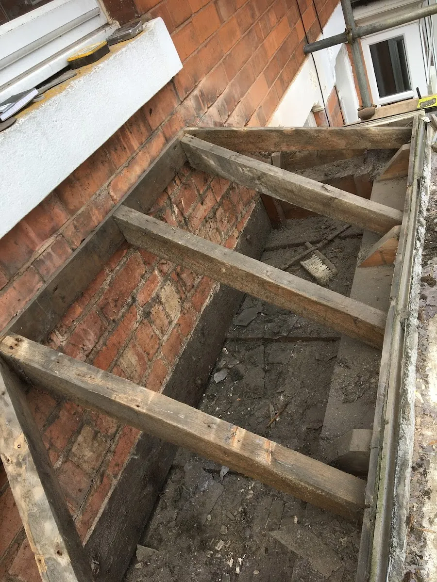 Skylight installation in progress